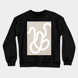 White line, Neutral abstract art Crewneck Sweatshirt